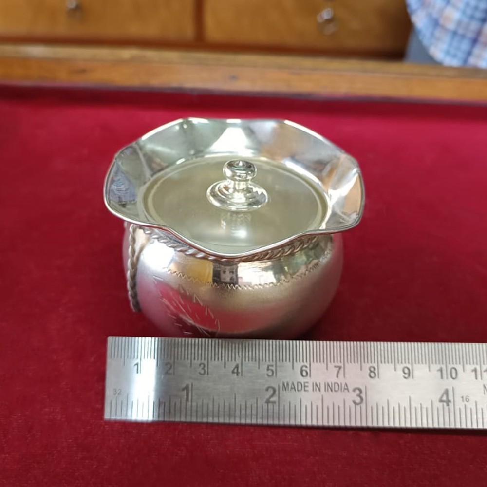 925 Silver Boxes Jar Tin Pure Silver Ghee Pot Silver Utensils Home Kitchen