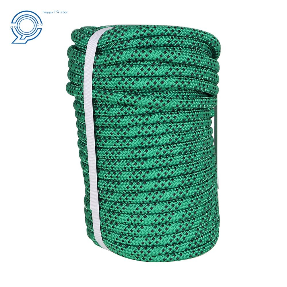 3/8" × 100' Rope High Strong Pulling Rope Braided Polyest Rope 3520Lbs