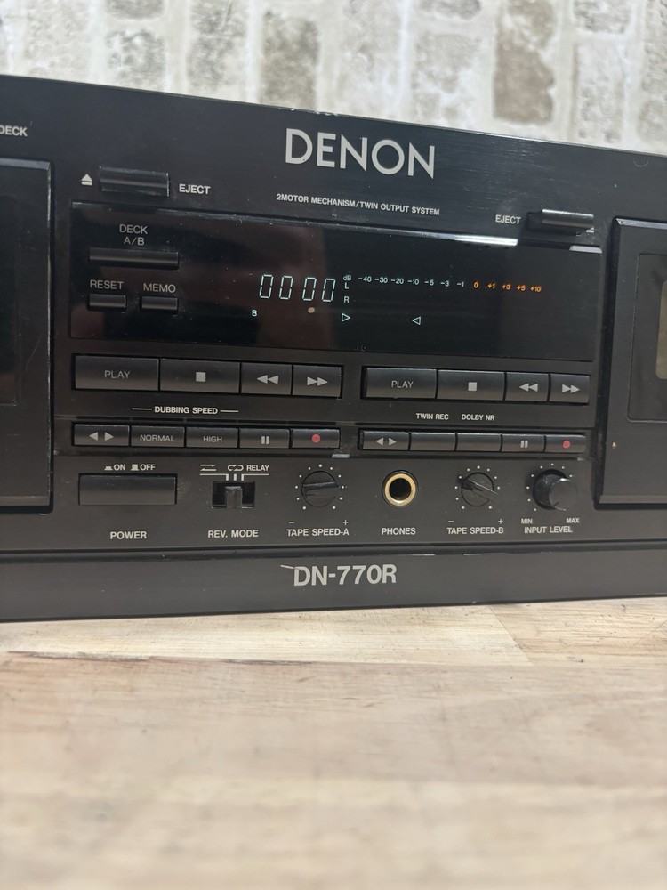 Denon DN-770R Stereo Double Cassette Tape Deck⭐️Precision Component⭐️Tested Read