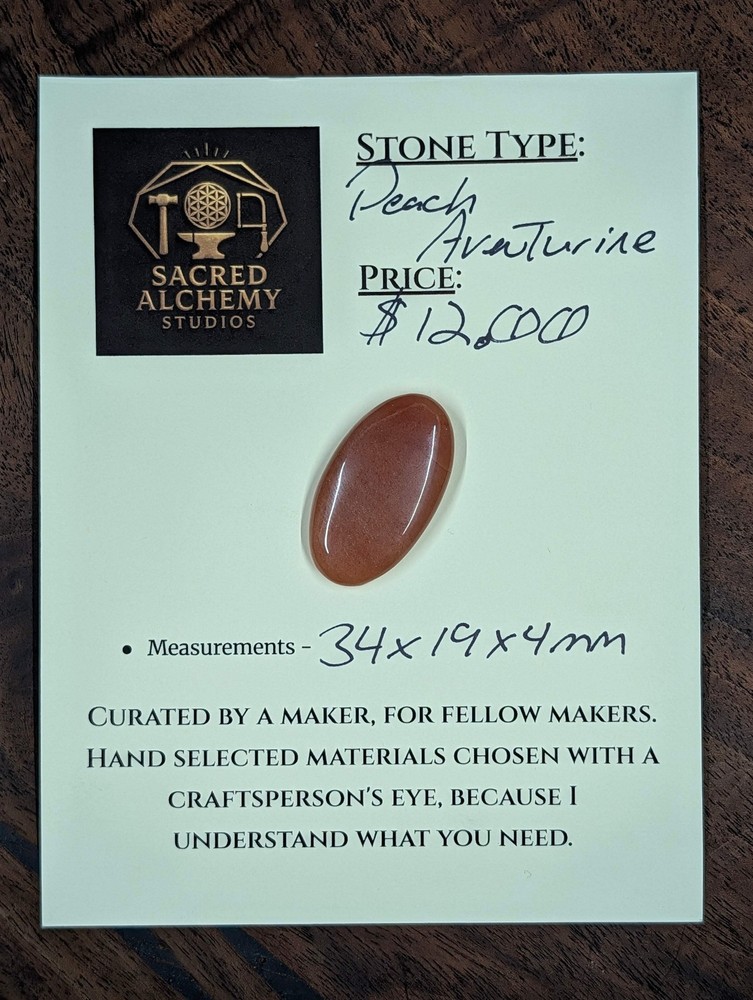 Aventurine - Peach - Oval Cabochon