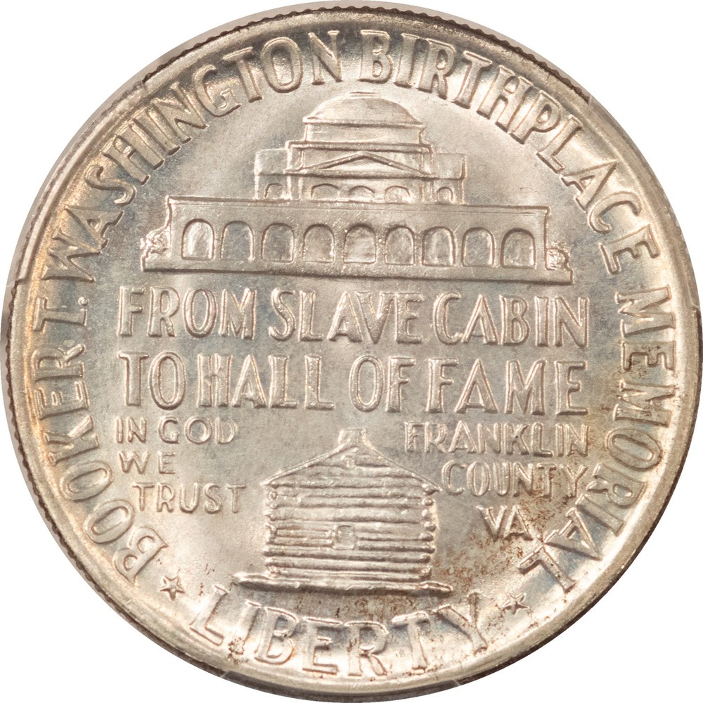 1946 BOOKER T WASHINGTON COMMEMORATIVE HALF DOLLAR - PCGS MS-66, FRESH WHITE!