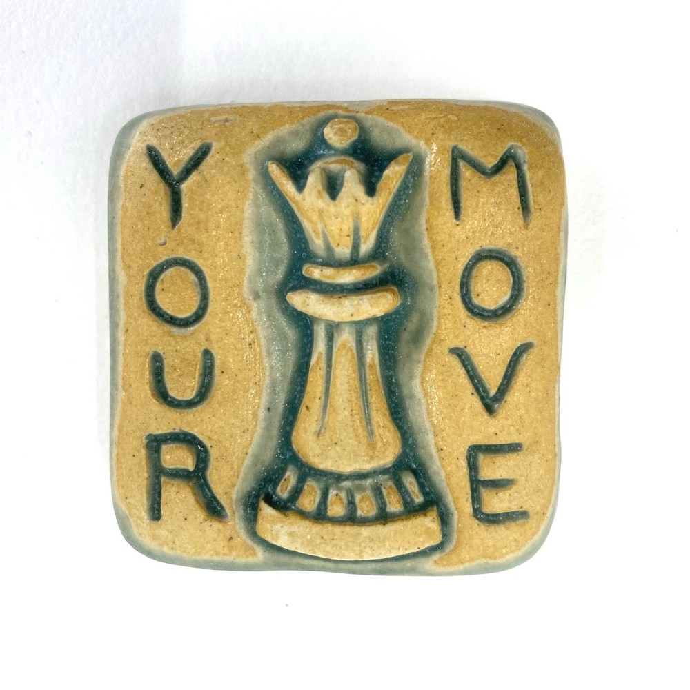 Your Move 2x2” Ceramic Art Tile By Gretchen Kramp