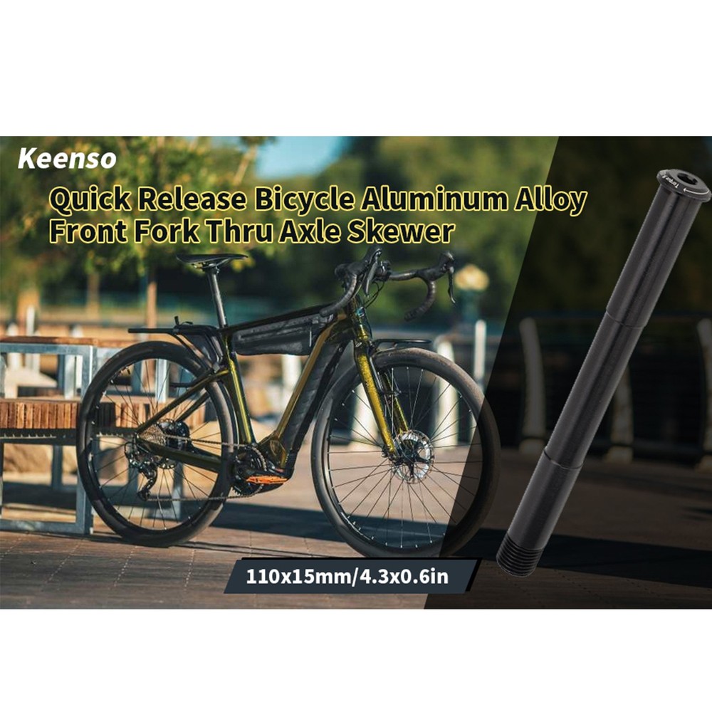 Quick Release Aluminum Alloy Front Fork Thru Axle Skewer 110x15mm WT