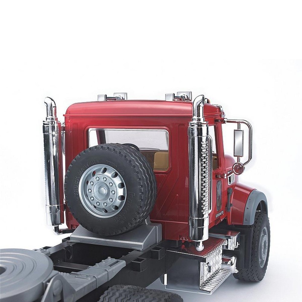 1/16th Bruder MACK Semi Granite Low Loader with JCB Backhoe Loader 02813