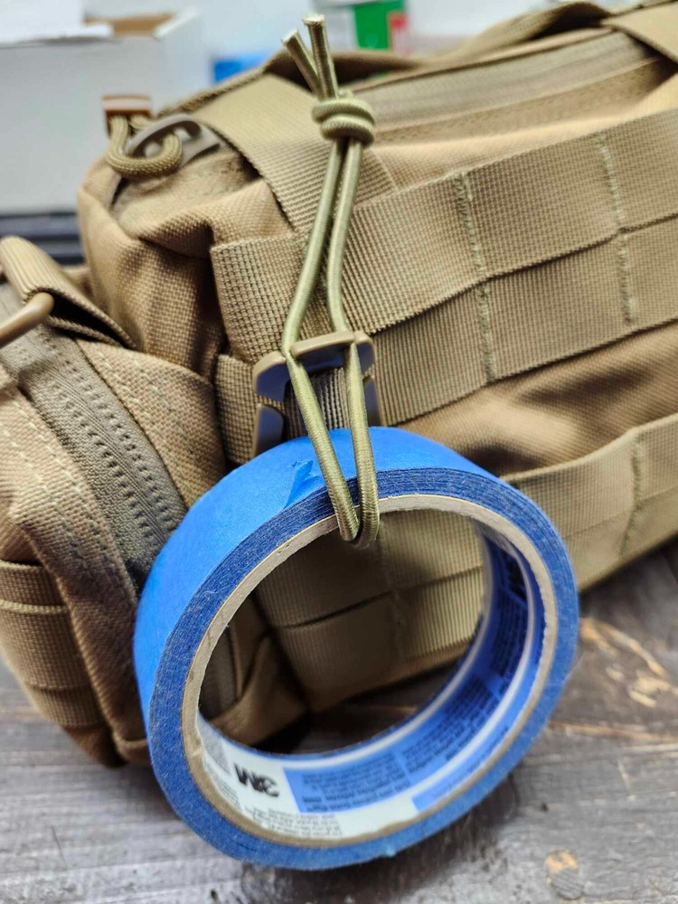 MOLLE Web Dominator Shock Cord Loops, USMC Coyote, 2-PACK