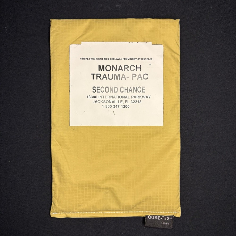 Second Chance Monarch Trauma Pac Plate 5.5"x 8.5" Soft Impact Gor-Tex Panel