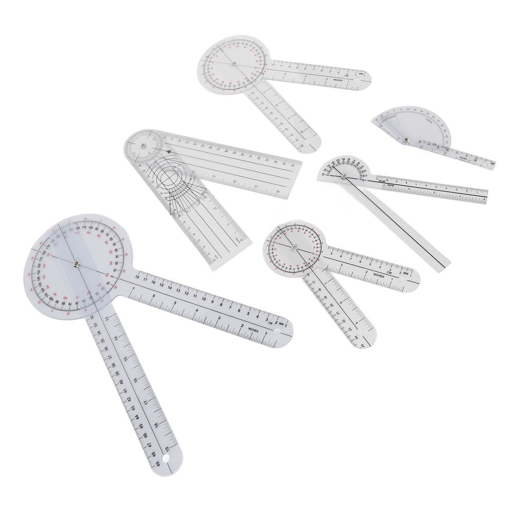 6Pcs Spinal Goniometer Joint Angle Protractor Ruler For Joint Recovery