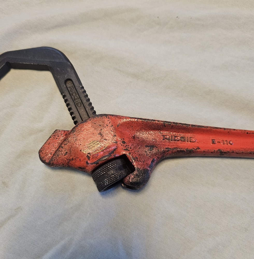 Ridgid Offset Hex Nut Pipe Wrench Smooth Jaw E-110 Elyria OH USA