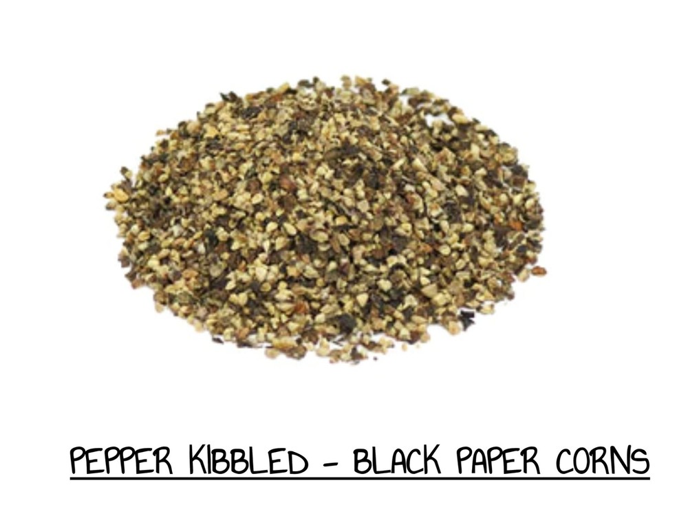 BULK 200 gram Pepper Kibbled - black pepper Corns - FREE POST