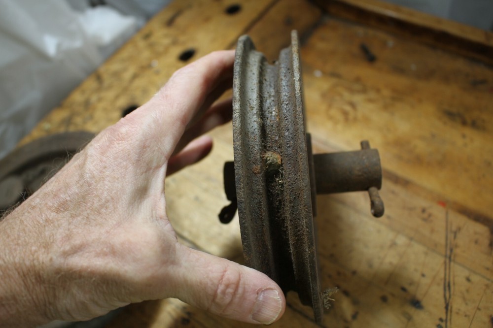 Cast Iron Antique 7" PULLEYS, cable