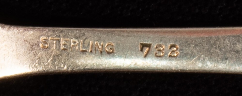 Sterling Spoon Souvenir WHITE LILLIES Enamel