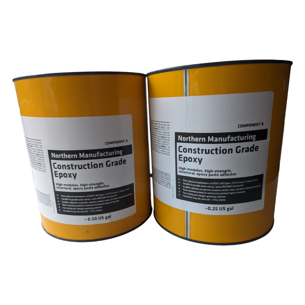 Construction Grade Epoxy paste adhesive Northern MFG 579215 components A B