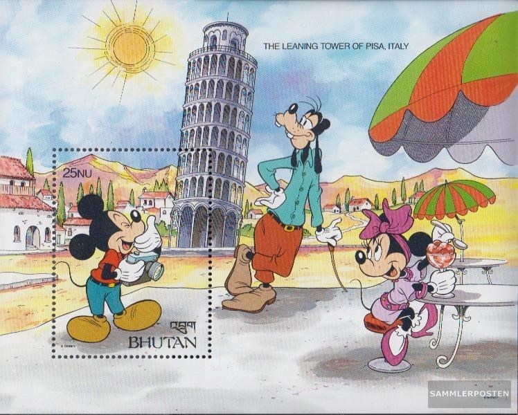 bhutan Block301 MNH 1991 Walt-Disney-Figures