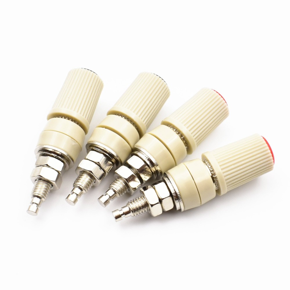 10Pcs 4mm Banana Jack Female Panel Mount Socket Red+Black