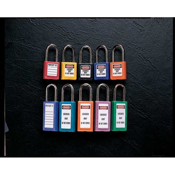 Master Lock 411Orj Lockout Padlock, Keyed Different, Thermoplastic, Orange, 1