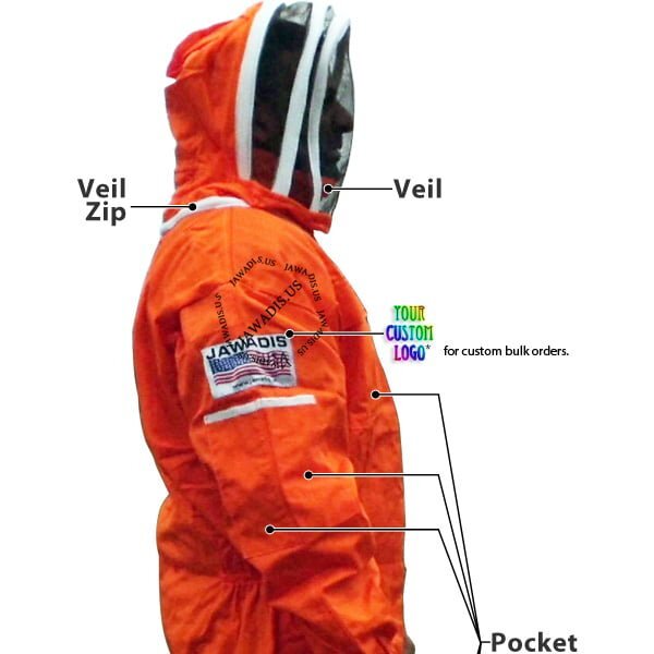 Adult White Bee Suit Medium - Complete Protection, Durable