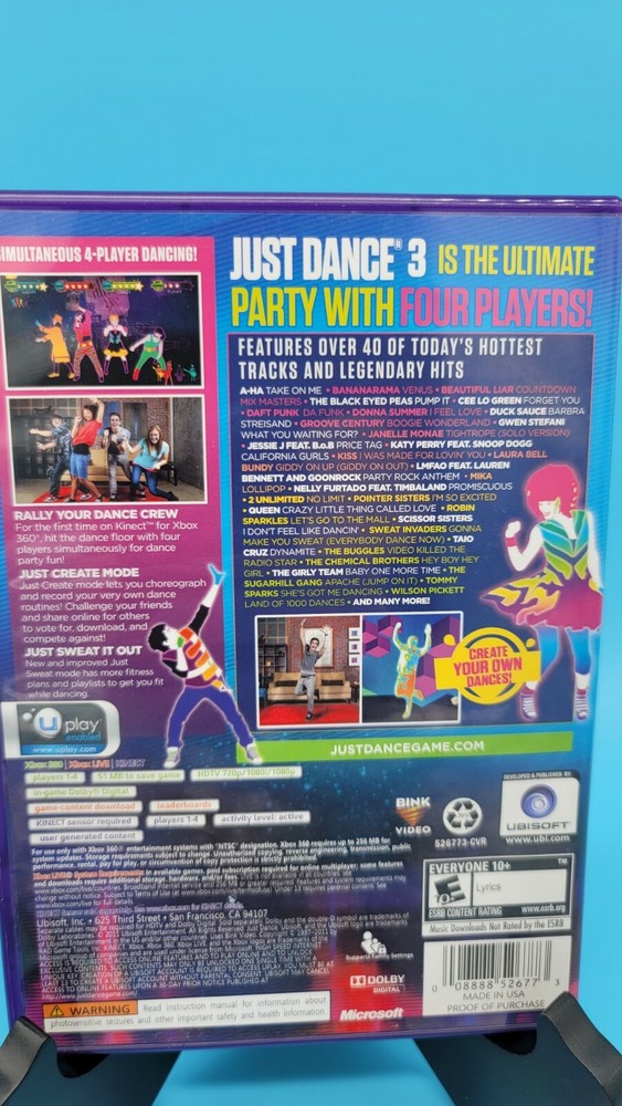 Microsoft Xbox 360 Kinect Sensor Bar With 7 Games Lot Tested