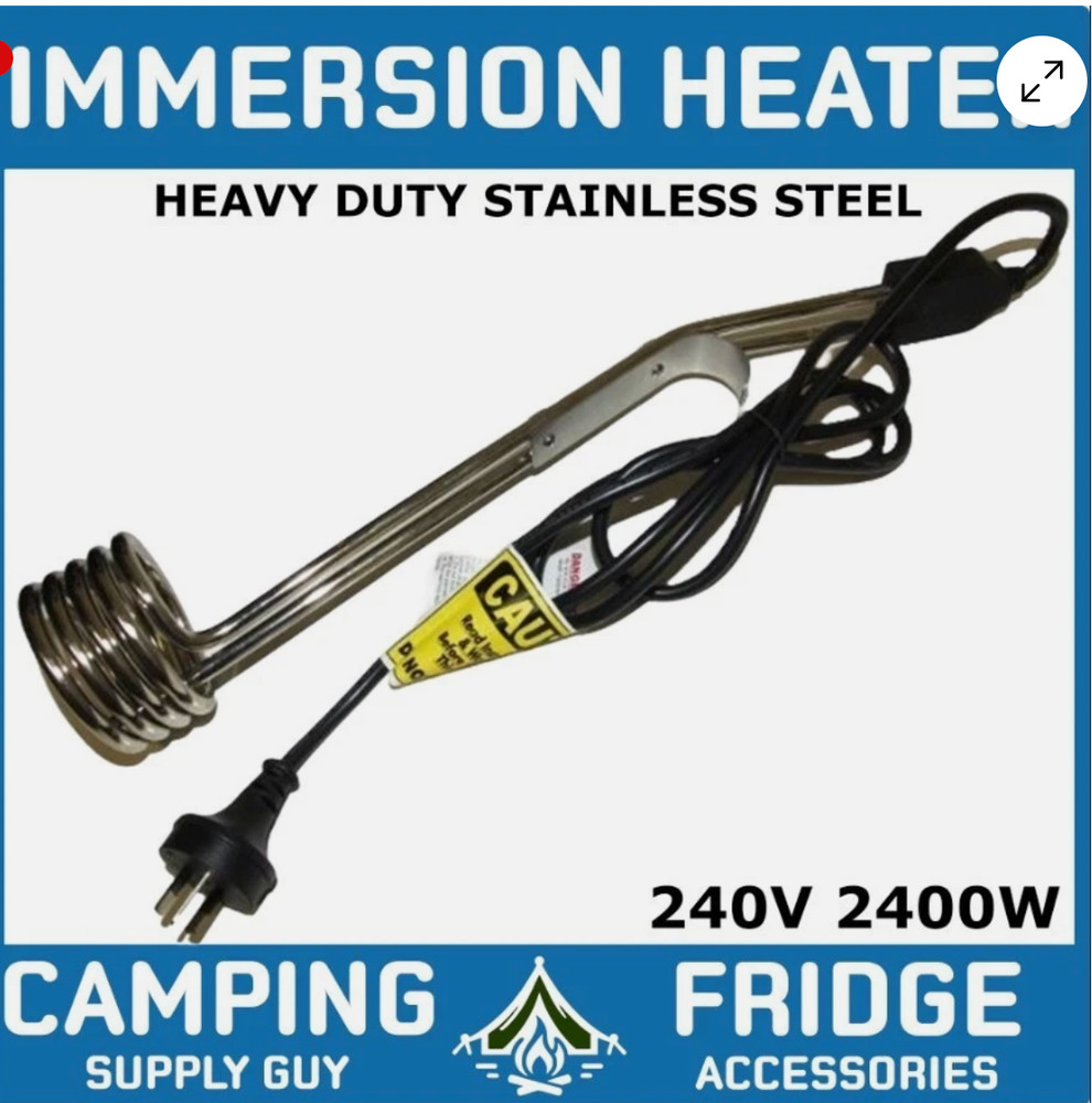 BRAND NEW PORTABLE CAMPING IMMERSION HEATER ELEMENT 2400W HOT WATER SG3-ST