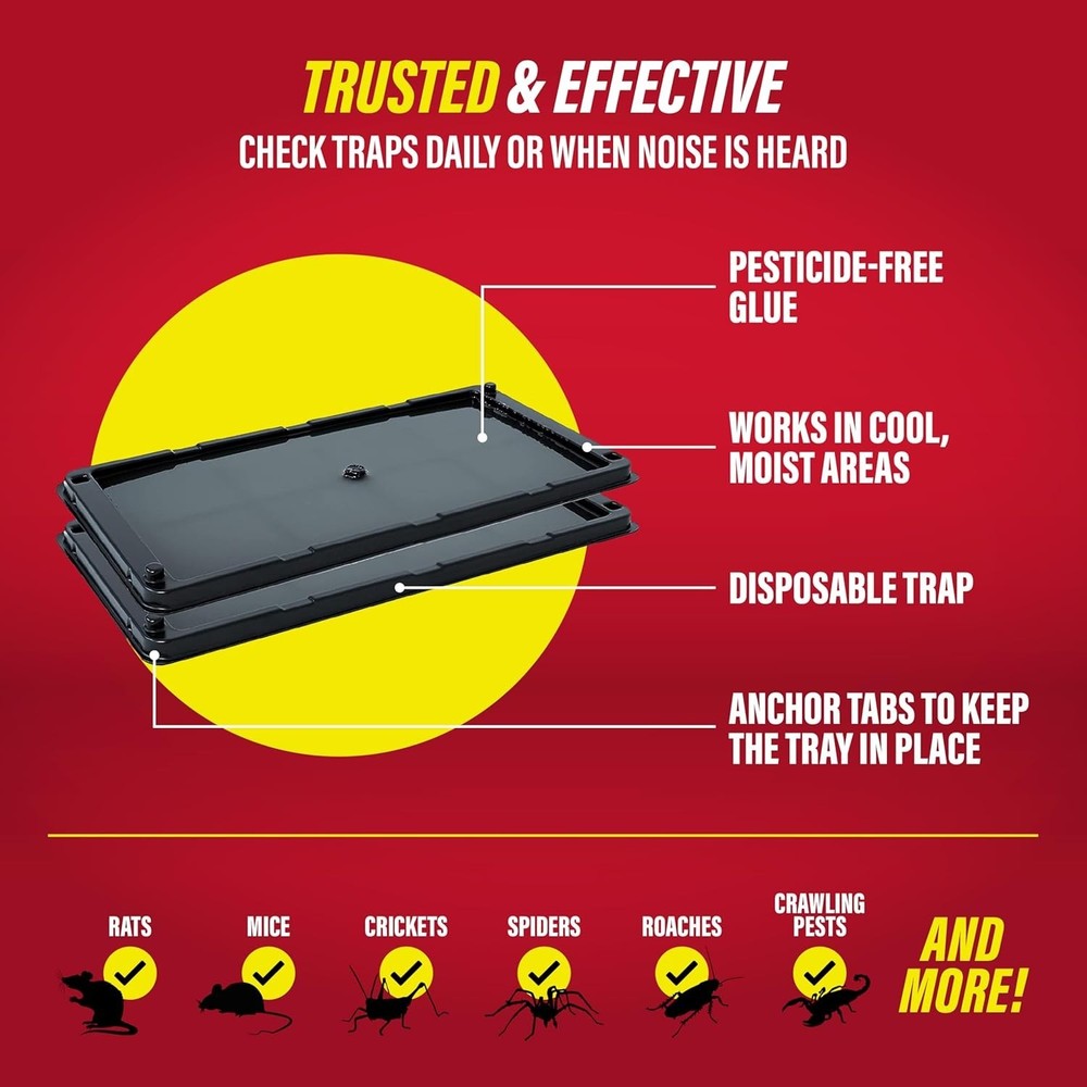 Ultimate 2-Pack Pest Control Glue Traps for Home & Garage - Safe & Effective
