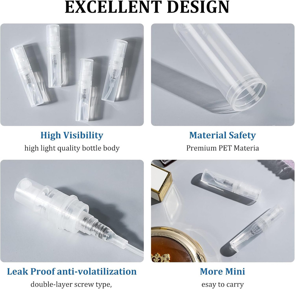 Mini Perfume Sample Bottles 10 Pack 3 Ml Plastic Small Perfume Spray Bottle Fi
