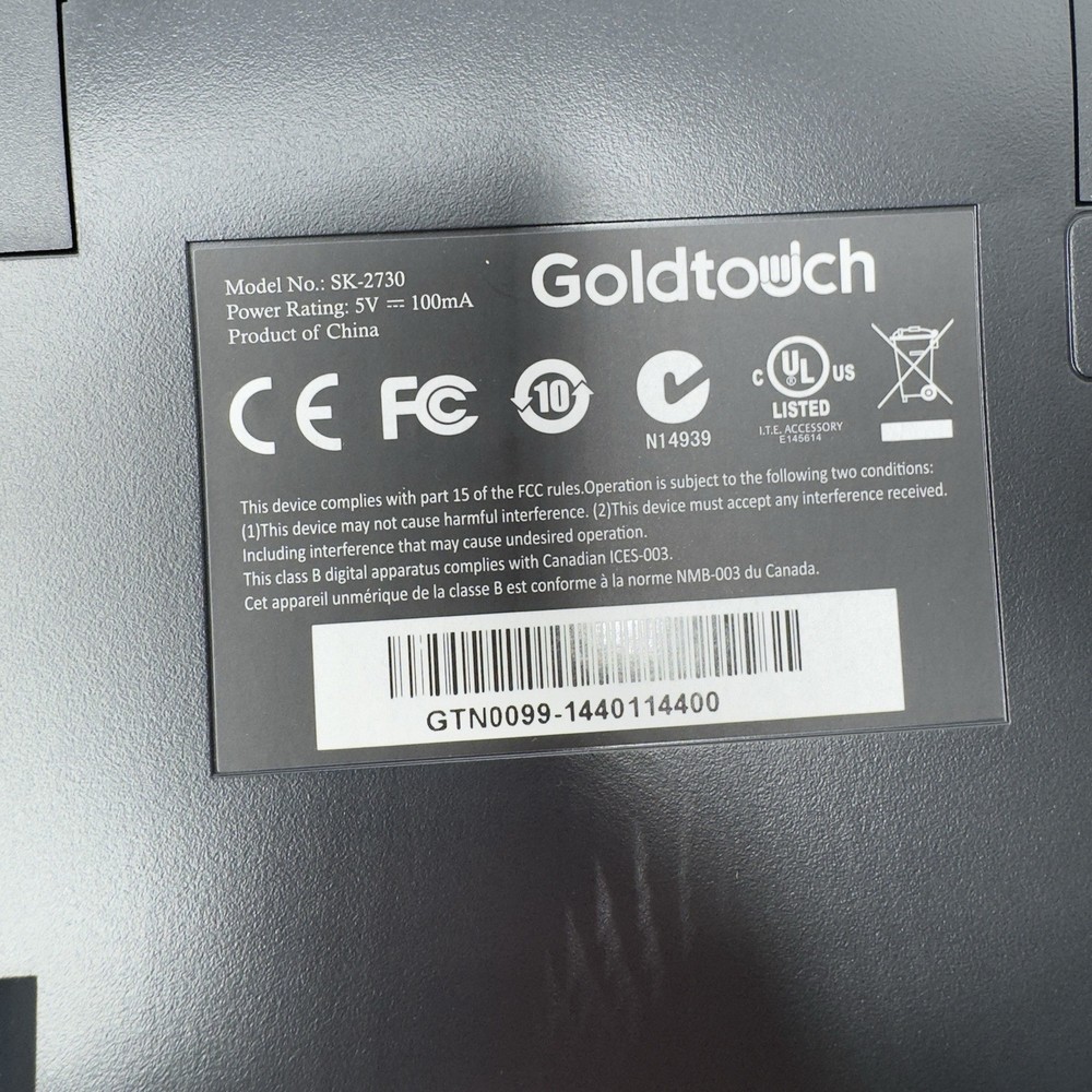 Goldtouch SK-2721 Adjustable MAC/PC Ergonomic Foldable Mobile Wired Keyboard