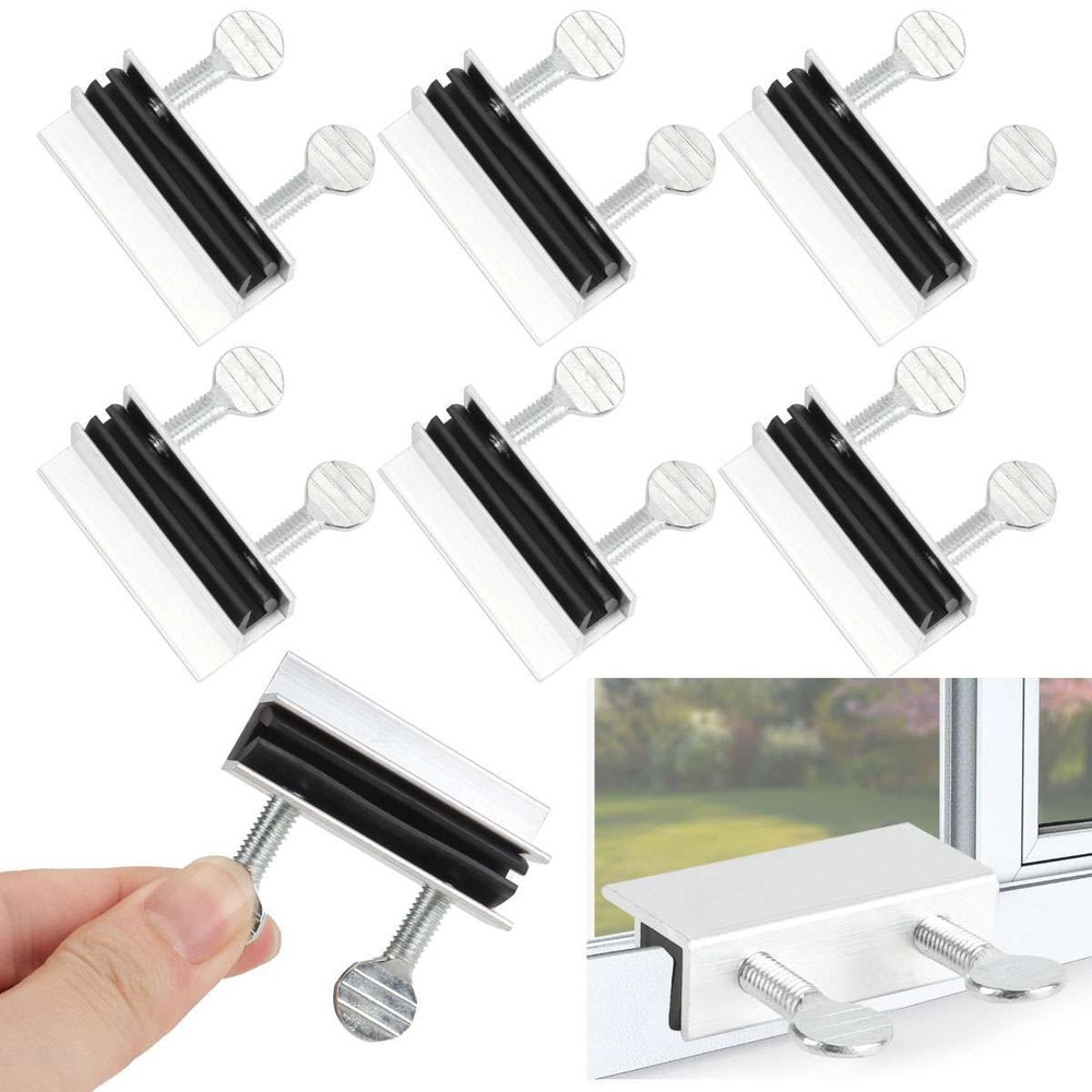 6 Pc Sliding Window Locks Easy Installation High Security Home Lock Thumbscrews