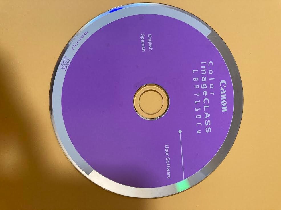 Canon ImageClass LBP7110cw Setup Installation CD ROM Software CD Driver Disk