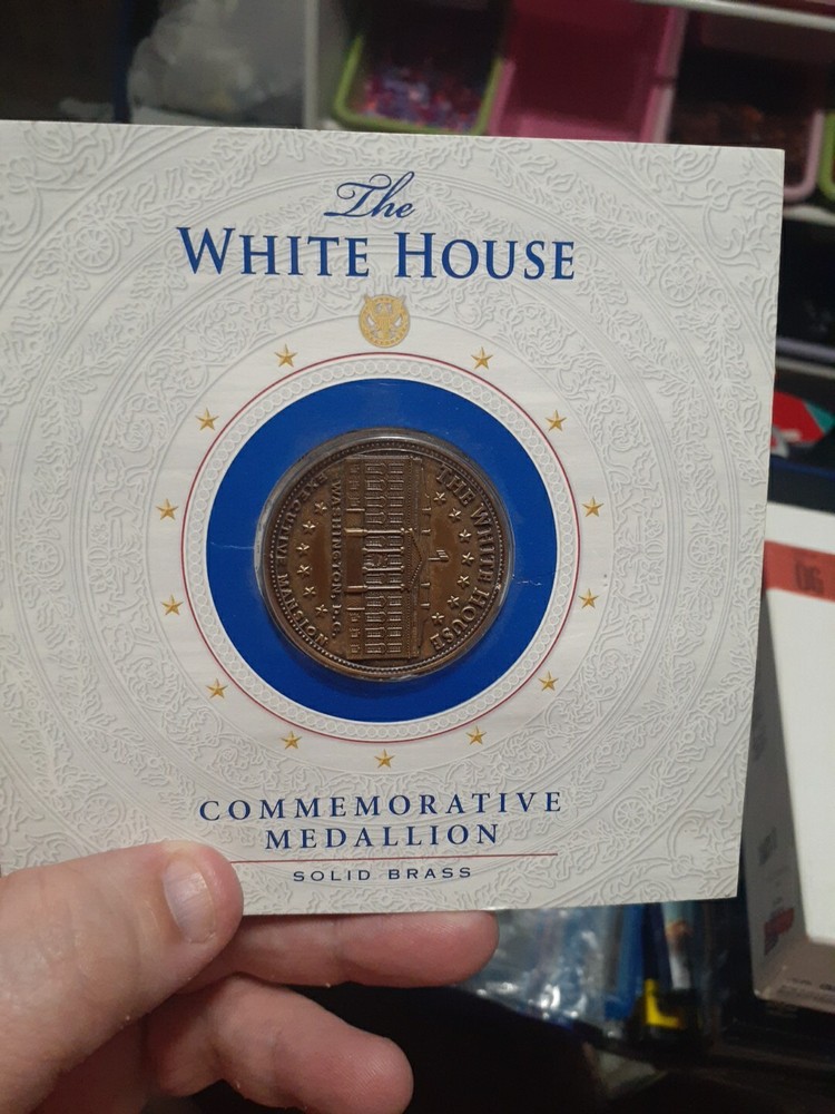 The White House Commemorative Medallion Solid Brass 2008