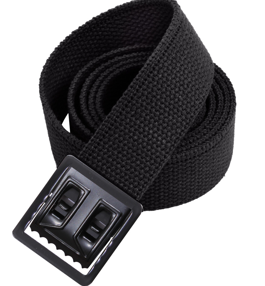 Belt Black Military Army Style Web Canvas 100% Cotton 54" MADE IN USA