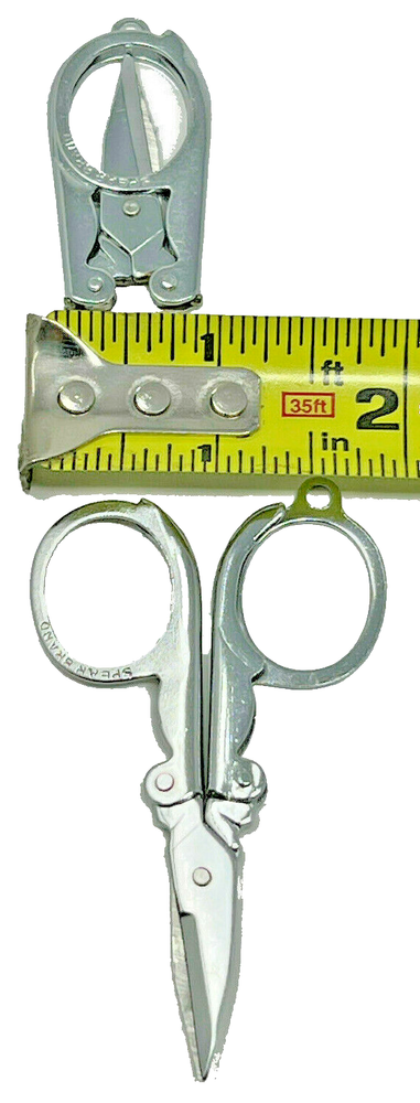 4-Pack FOLDING POCKET SCISSORS - 3.5" - Metal Sharp Durable Portable Travel