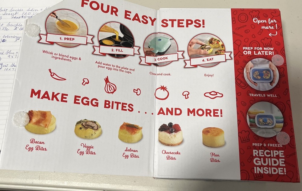 DASH Egg Bite Maker for A Fast Portable Breakfast Packed W/ Protein, Cookbook