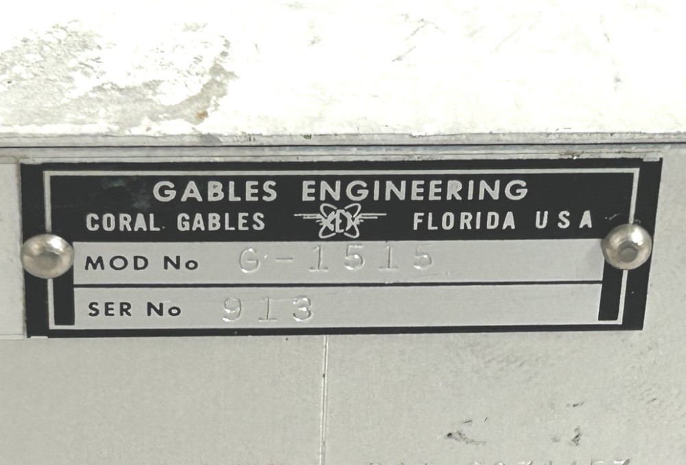 Gables G-1515 Aircraft Audio Control Panel