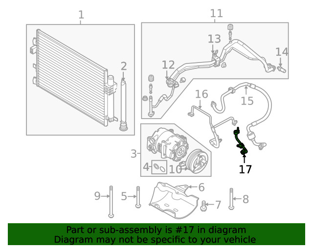 Genuine Ford AC Line BV6Z-19E631-A