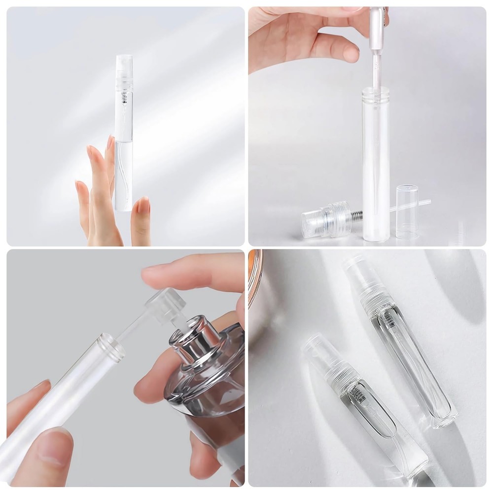 Mini Spray Bottles 5pcs 10ml – Refillable Perfume Atomizer Set