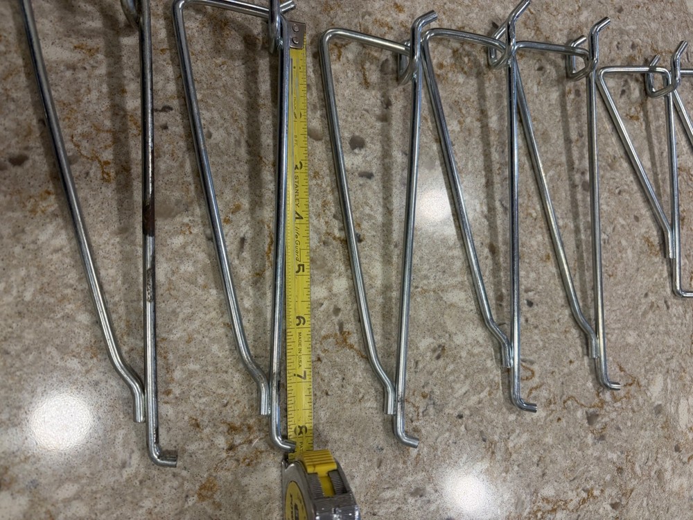 Pegboard Shelf Hooks for 1/4" Peg Board - Shelf Organizer for Workshop or Garage