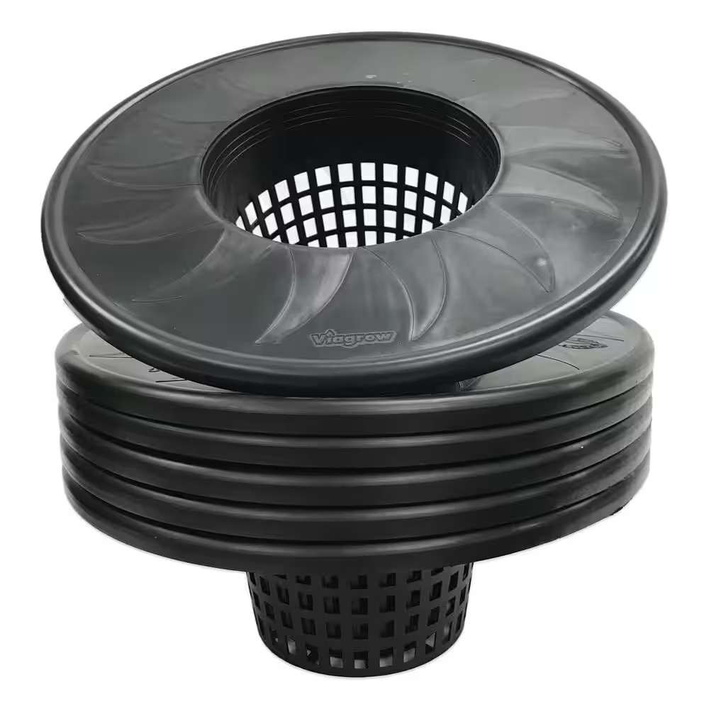 6 In. Black Pot Bucket Lid Insert (6-Pack)