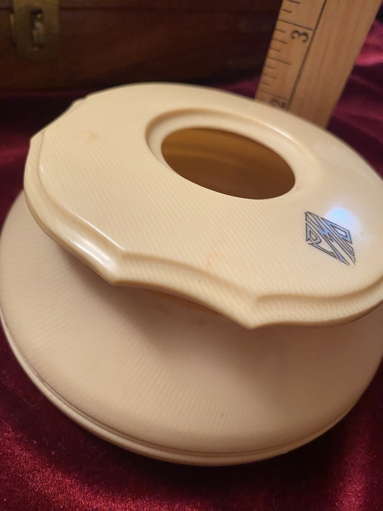 ANTIQUE CELLULOID VANITY HAIR RECEIVER
