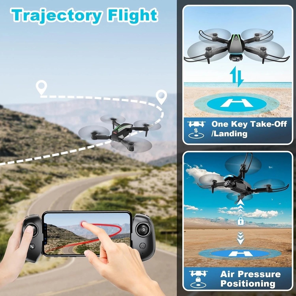 Adventure-Ready 1080P Drone - Stable Hover, Gravity Control & Wi-Fi Connect