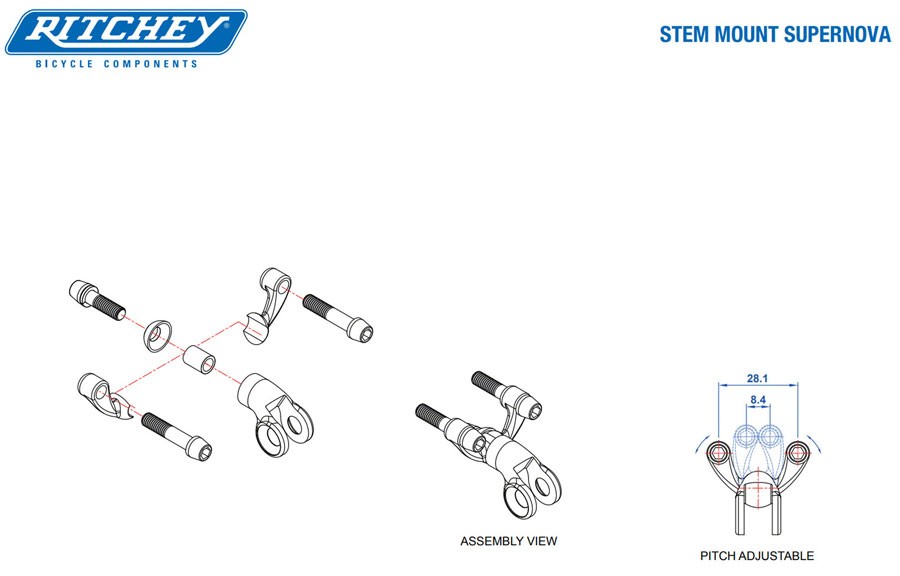 Universal Stem Accessory Mounts - Ritchey Universal Stem Face Plate Accessory