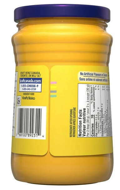 Cheez Whiz Cheese Spread, 450g Jar (4 Pack)