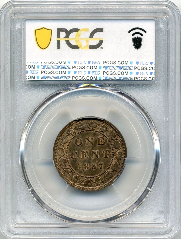 1887 Canada Large Cent - PCGS Choice Uncirculated MS 63 RB