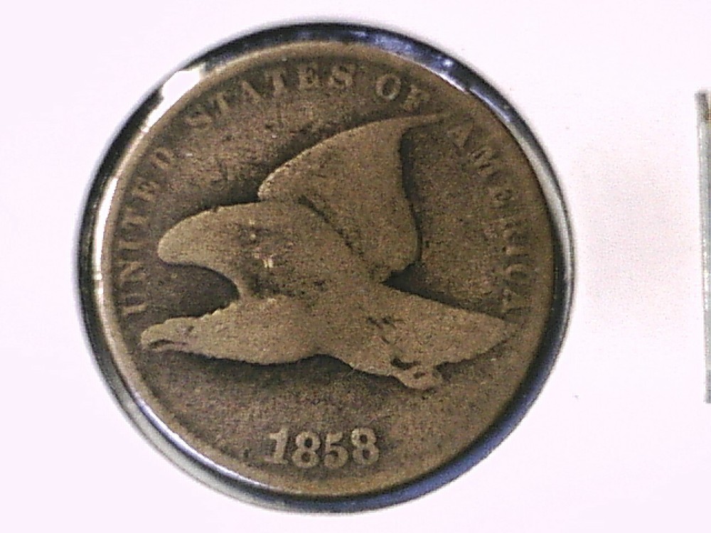 1858 Flying Eagle Cent Genuine Raw Ungraded 01038