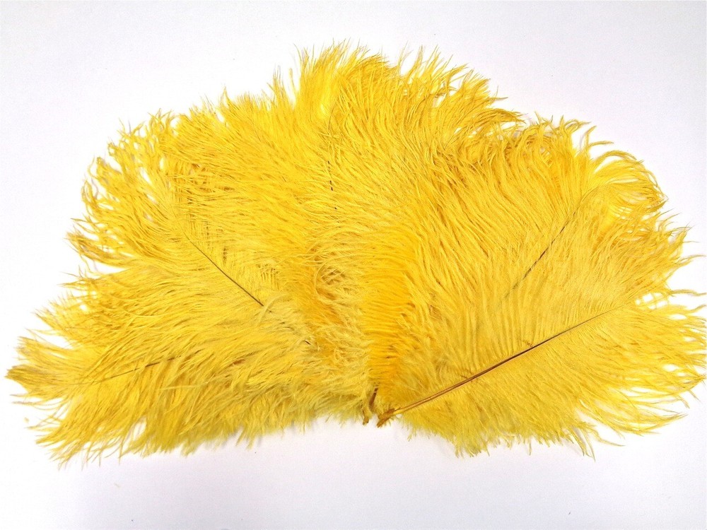 Gold Mini Ostrich Feathers 5-8 Inch per 24