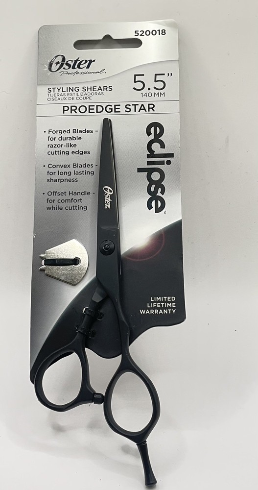 Oster Styling Shears Proedge Star 5.5” offset Eclipse #520018 NEW PACKAGE