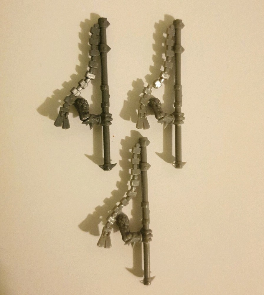Warhammer Lizardmen Saurus Warrior Standard Pole x 3