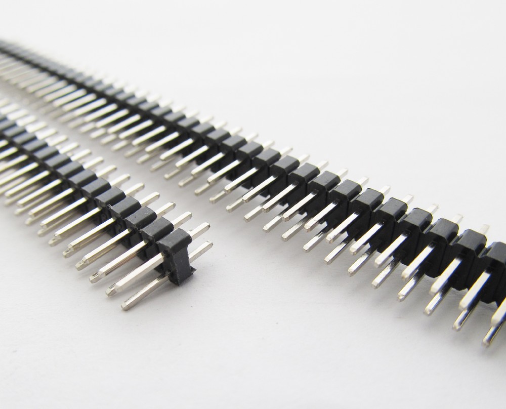 5pcs Double Row 2x 40pin Male 2.54mm Pitch Flat PCB Panel Breakable Pin Header