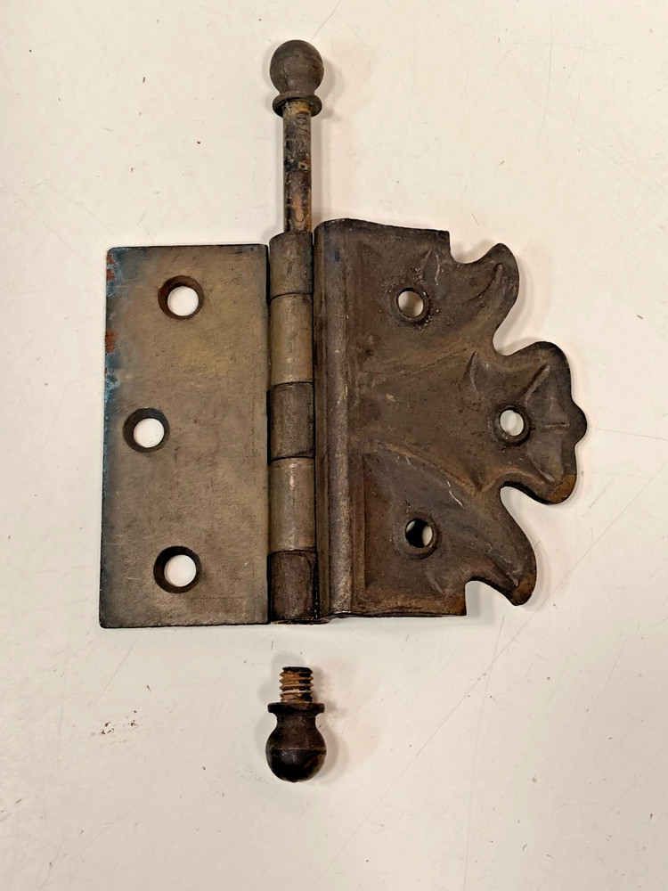 (3) Vintage brass-plated, offset butterfly hinges (3.5")