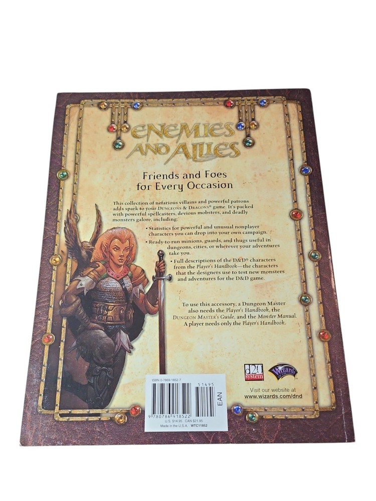 🔥DUNGEONS & DRAGONS ENEMIES AND ALLIES D20 D&D MODULE ACCESSORY