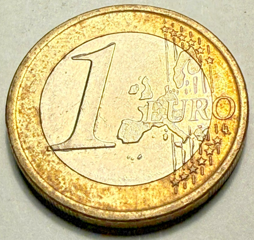 Spain 1 Euro Current Circulated Bimetallic Coin - Dated 2003