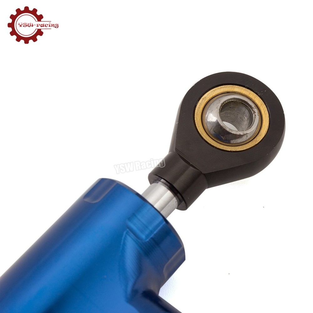 Universal Motorcycle CNC Adjustable Steering Damper Stabilizer Top Blue&Black US